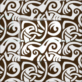 Viking Celtic Intertwining Animal Mönster Tyg