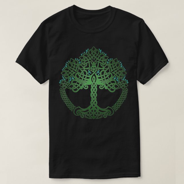 VIKING CELTIC KNOTWORK LIVETS TRÄD TSHIRT T SHIRT (Design framsida)