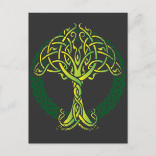 Viking Celtic Knotwork Livets träd Vykort