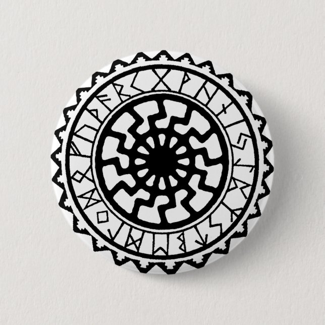 Viking Celtic Sol Rune Calendar Knapp (Framsida)