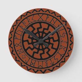 Viking Celtic Sol Rune Calendar Rund Klocka