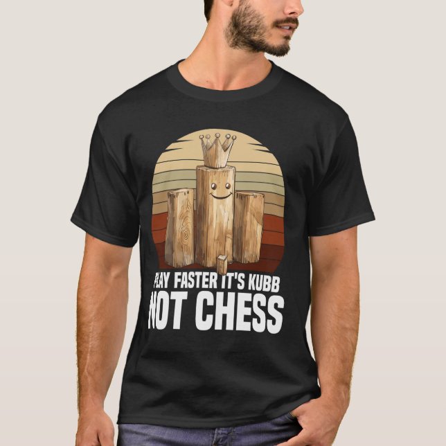 Viking Chess Gräsmatta Game Kubb Yard Game Set Leg T Shirt (Framsida)