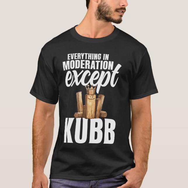 Viking Chess Gräsmatta Game Set Kubb Yard Game Kun T Shirt (Framsida)