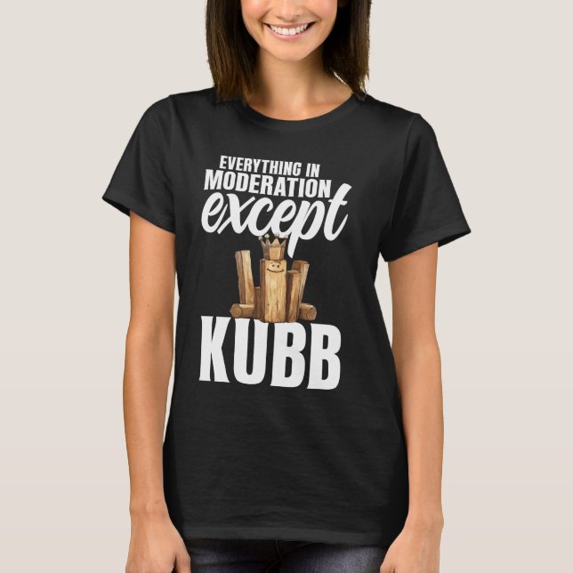 Viking Chess Gräsmatta Game Set Kubb Yard Game Kun T Shirt (Framsida)