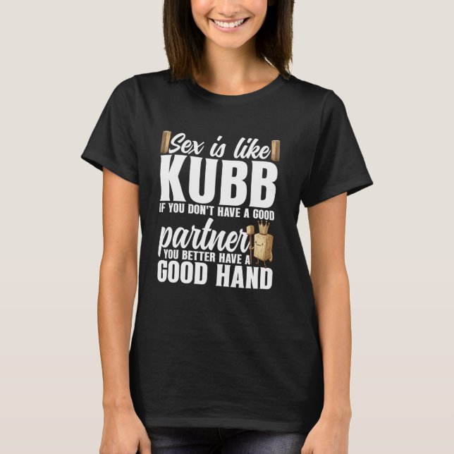 Viking Chess Gräsmatta Game Set Kubb Yard Game Pla T Shirt (Framsida)