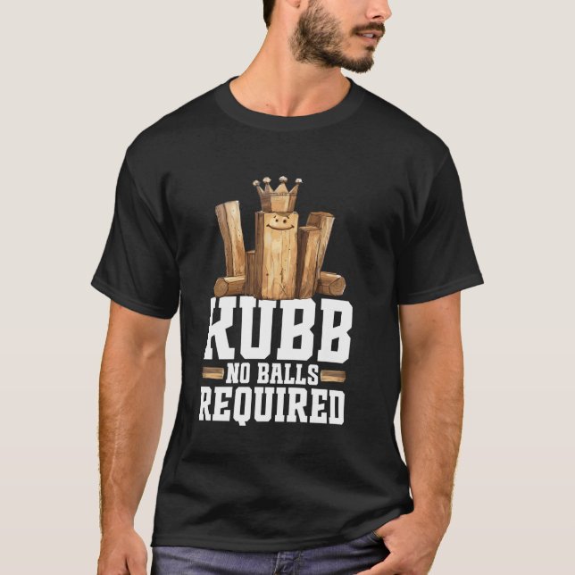 Viking Chess Kung Kubb Player Yard Game Set Viking T Shirt (Framsida)