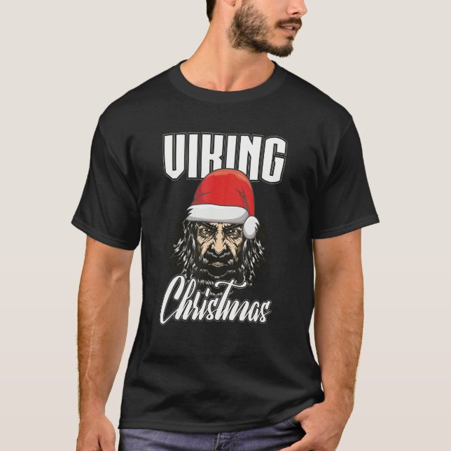 Viking Christmas Valhalla Viking Warrior Northmen  T Shirt (Framsida)