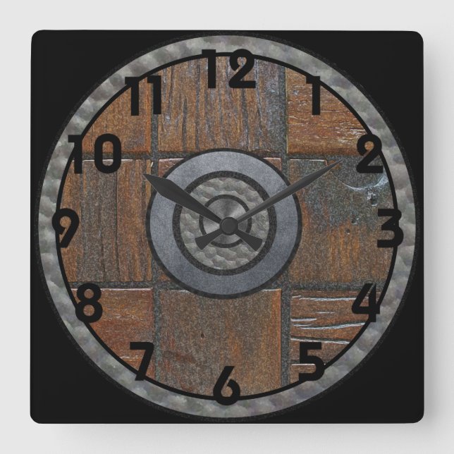 Viking Clock Fyrkantig Klocka (Framsida)