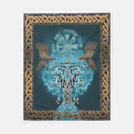 Viking Compass Yggdrasil Fleecefilt