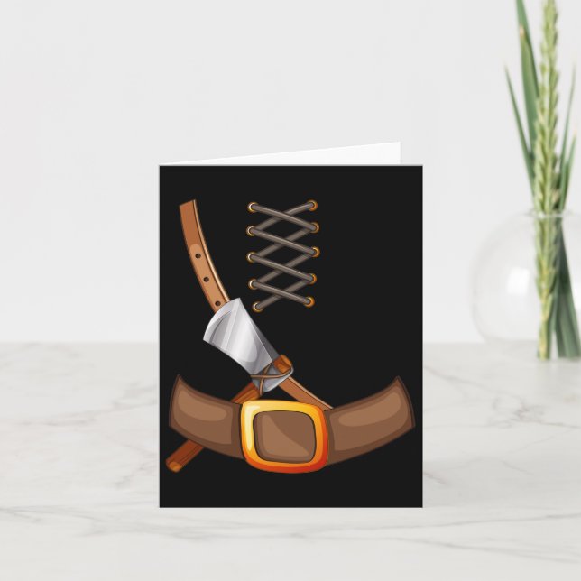 Viking Costume Halloween Trick eller behandling av Kort (Framsida)