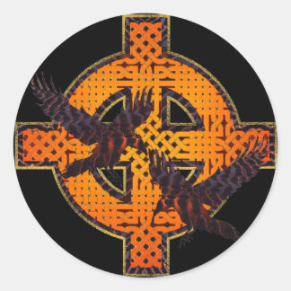Viking Cross Sticker Runt Klistermärke