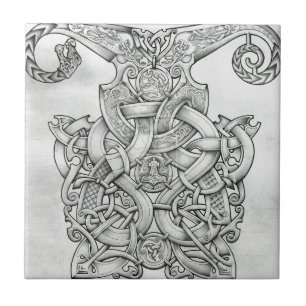 VIKING & DESIGN FÖR OSEBERG KNOTWORK KAKELPLATTA