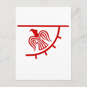 Viking Eagle-banderoll Vykort