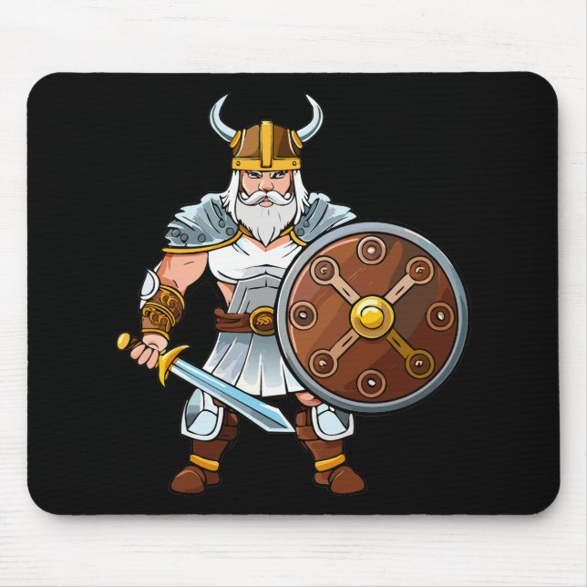 Viking eller gallisk krigare musmatta (Framsidan)