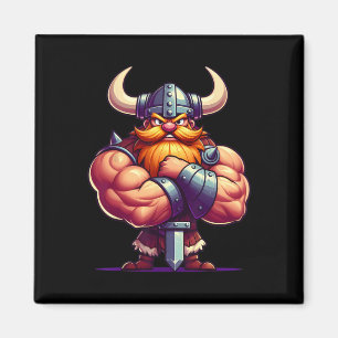 Viking Flexing Muscles Fläkt Älskare Bodybuilding Magnet