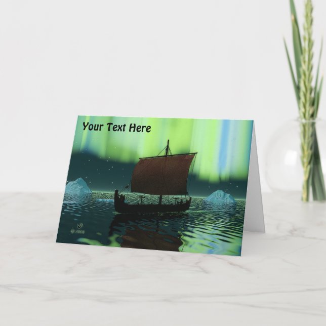 Viking Frakt and Northern Ljus Card Kort (Framsida)