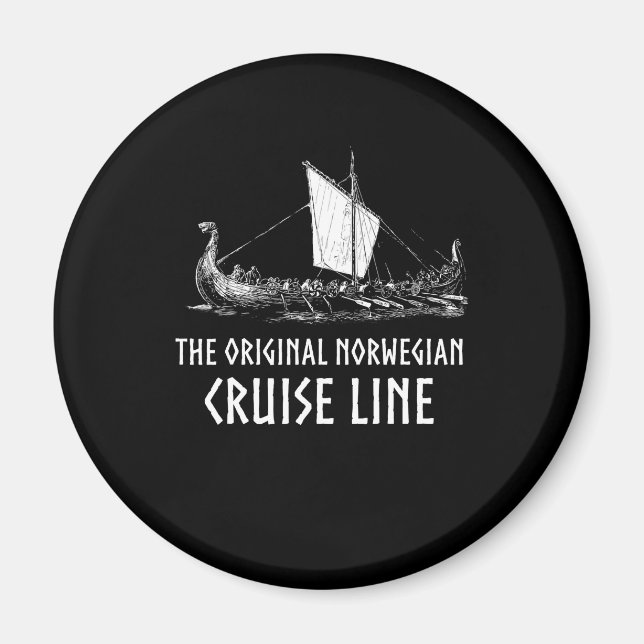 Viking Frakt Cruise Line Odin och Valhalla Magnet (Framsidan)