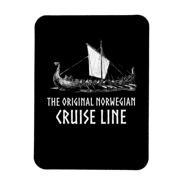 Viking Frakt Cruise Line Odin och Valhalla Magnet (Vertikal)