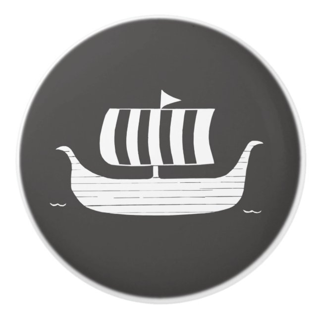Viking frakt/långbåt med anpassningsbar färg knopp (Framsidan)