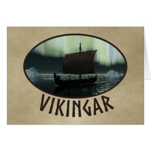 Viking Frakt och norra Ljus Hälsningskort