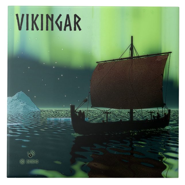 Viking Frakt och norra Ljus Kakelplatta (Framsidan)