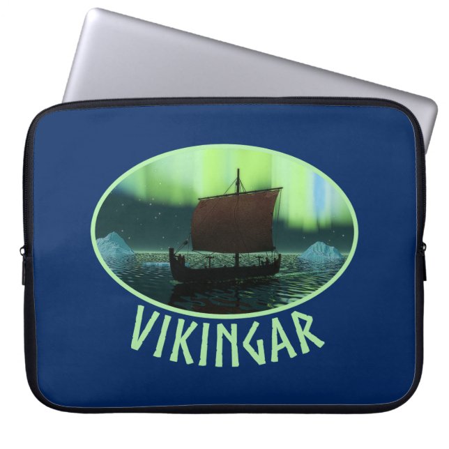 Viking Frakt och norra Ljus Laptop Fodral (Framsidan)