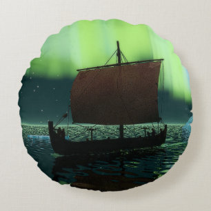 Viking Frakt och norra Ljus Rund Kudde