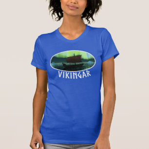 Viking Frakt och norra Ljus T Shirt