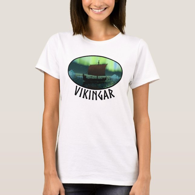 Viking Frakt och norra Ljus Tee (Framsida)
