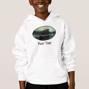 Viking Frakt och norra Ljus Tee Shirt