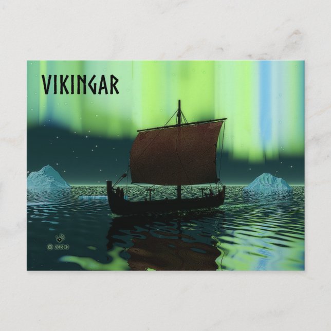 Viking Frakt och norra Ljus Vykort (Framsida)