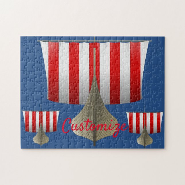 Viking Frakt Sailing Thunder_Cove Pussel (Horisontell)