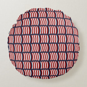 Viking Frakt Sails Mönster Round Pillow Rund Kudde