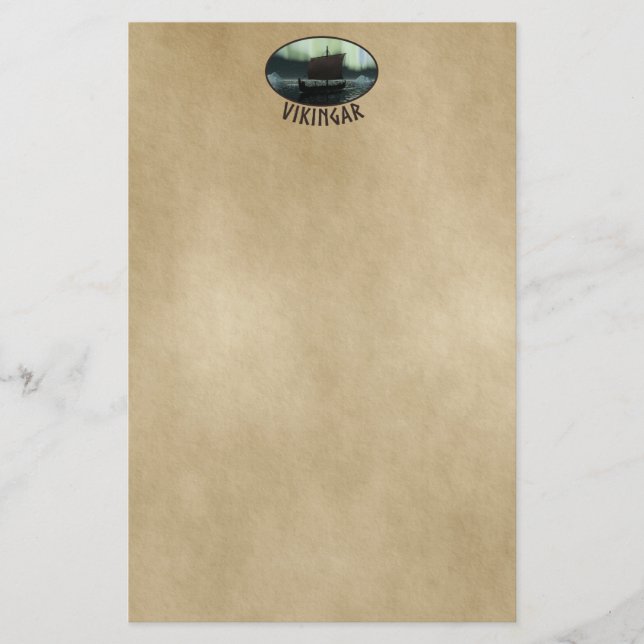 Viking Frakt under norra Ljus Brevpapper (Framsida)