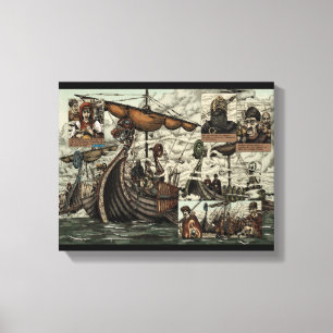 Viking frakter canvastryck