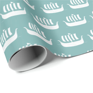 Viking frakter som slår in papper presentpapper