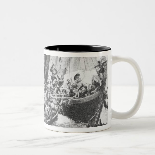 Viking frakter Två-Tonad mugg (Höger)