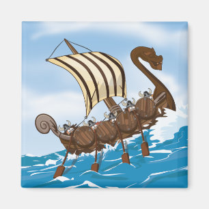 Viking frakttecknad magnet