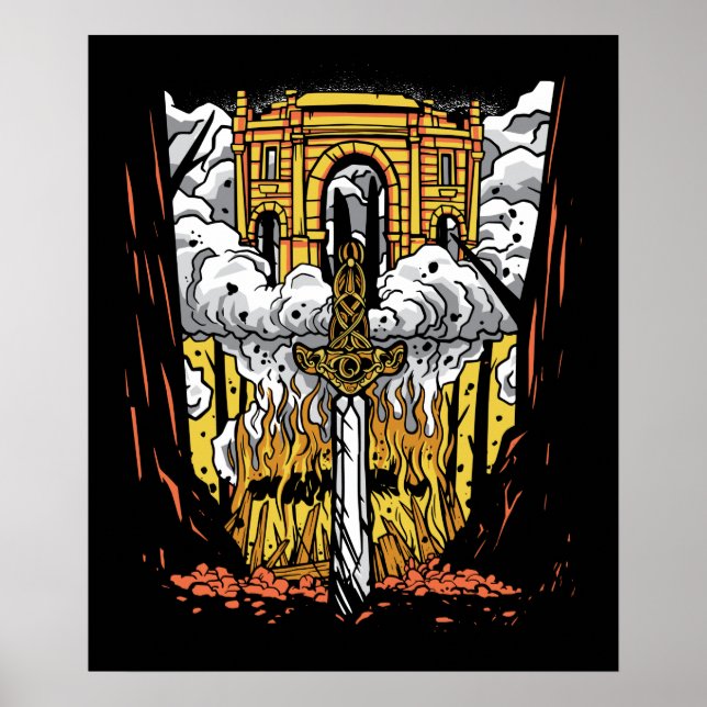 Viking Funeral Poster (Framsidan)