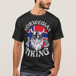 Viking Funny Norge Flagga Vikings T Shirt
