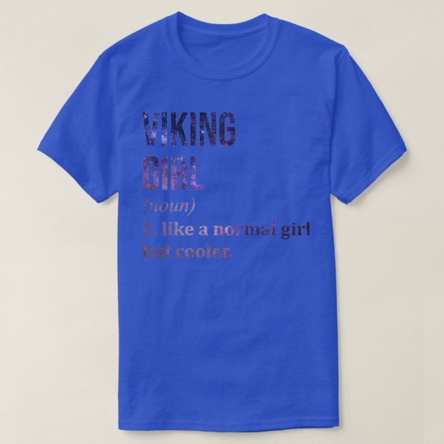 Viking Girl Funny Satt T Shirt (Design framsida)