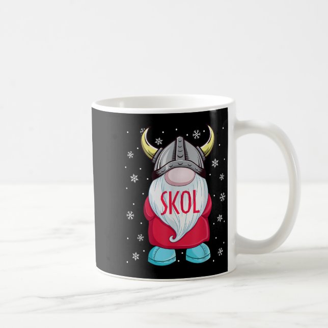 Viking Gnome Skol jul Norse Pajama Viking Me Kaffemugg (Höger)