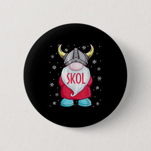 Viking Gnome Skol jul Norse Pajama Viking Me Knapp