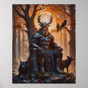 Viking Gud Odin Poster