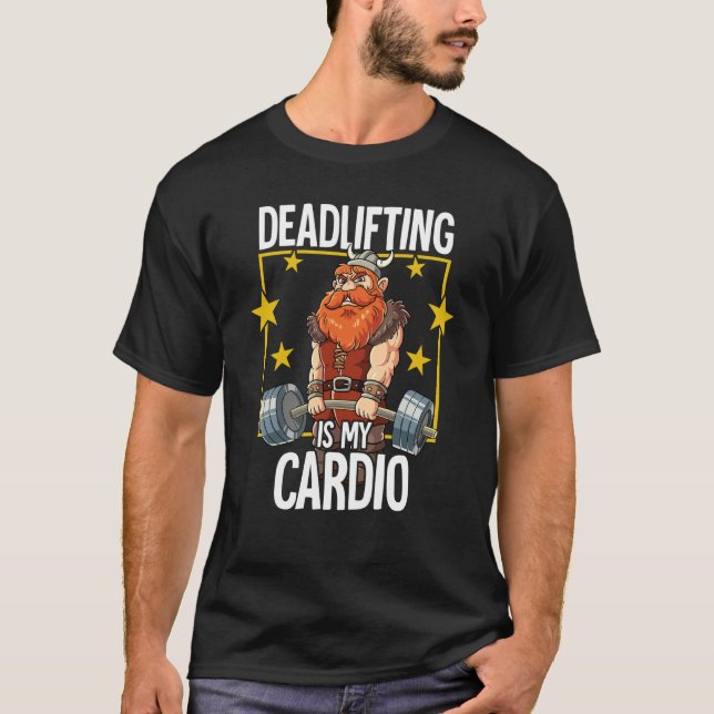 Viking Gym Weight Training Deadlift T Shirt (Framsida)