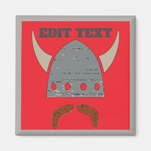 Viking Head, lägg till text. Magnet