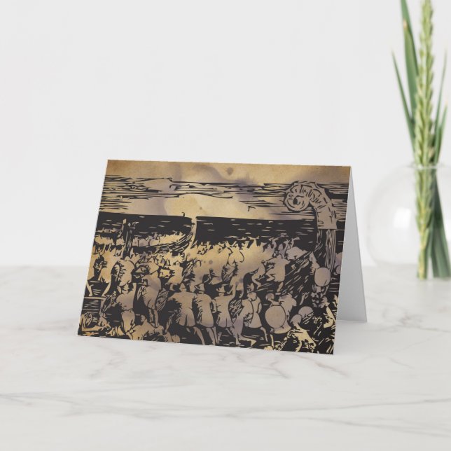 Viking Heimskringla Barden hälsningkort Kort (Framsida)