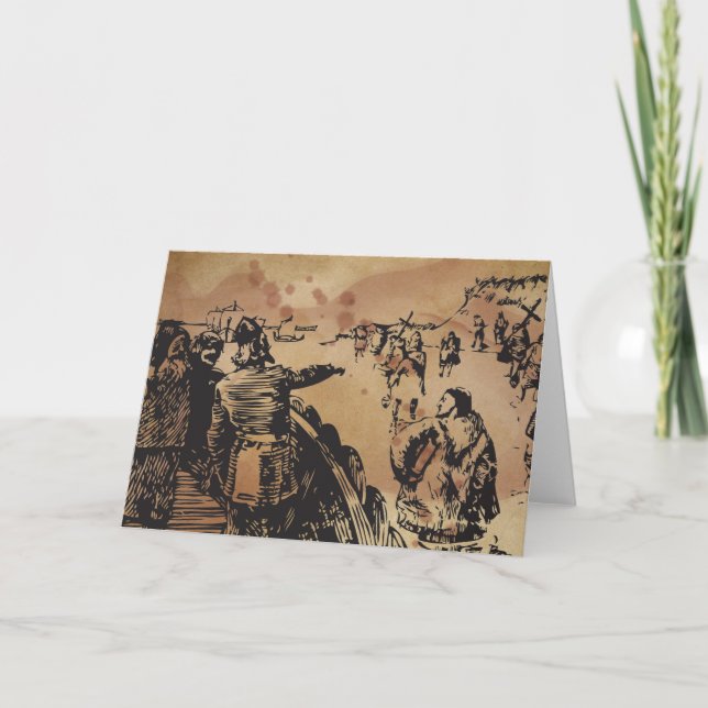 Viking Heimskringla Ormen Korte Greeting Card Kort (Framsida)