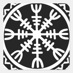 Viking Helm of Awe Fyrkantigt Klistermärke