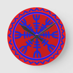 Viking Helm of Awe Wall Clock Rund Klocka